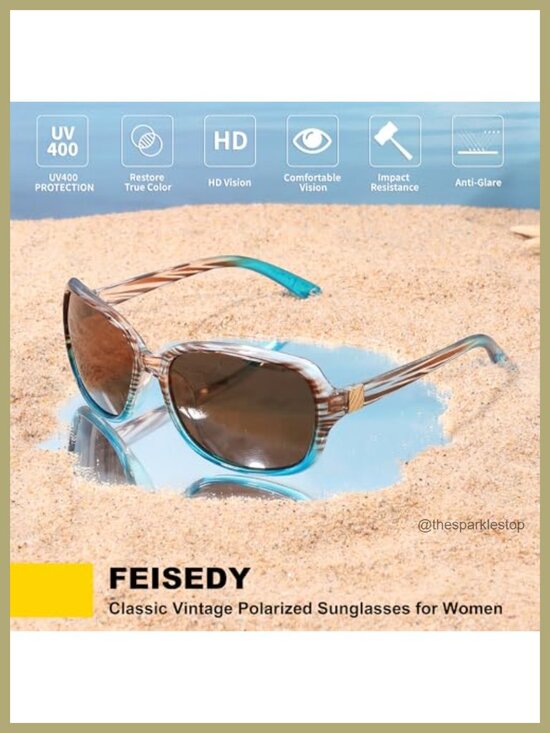 Vintage Square Wraparound Polarized Sunglasses UV400 Protection main image 4